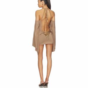 Jaded London Tan Backless Dress